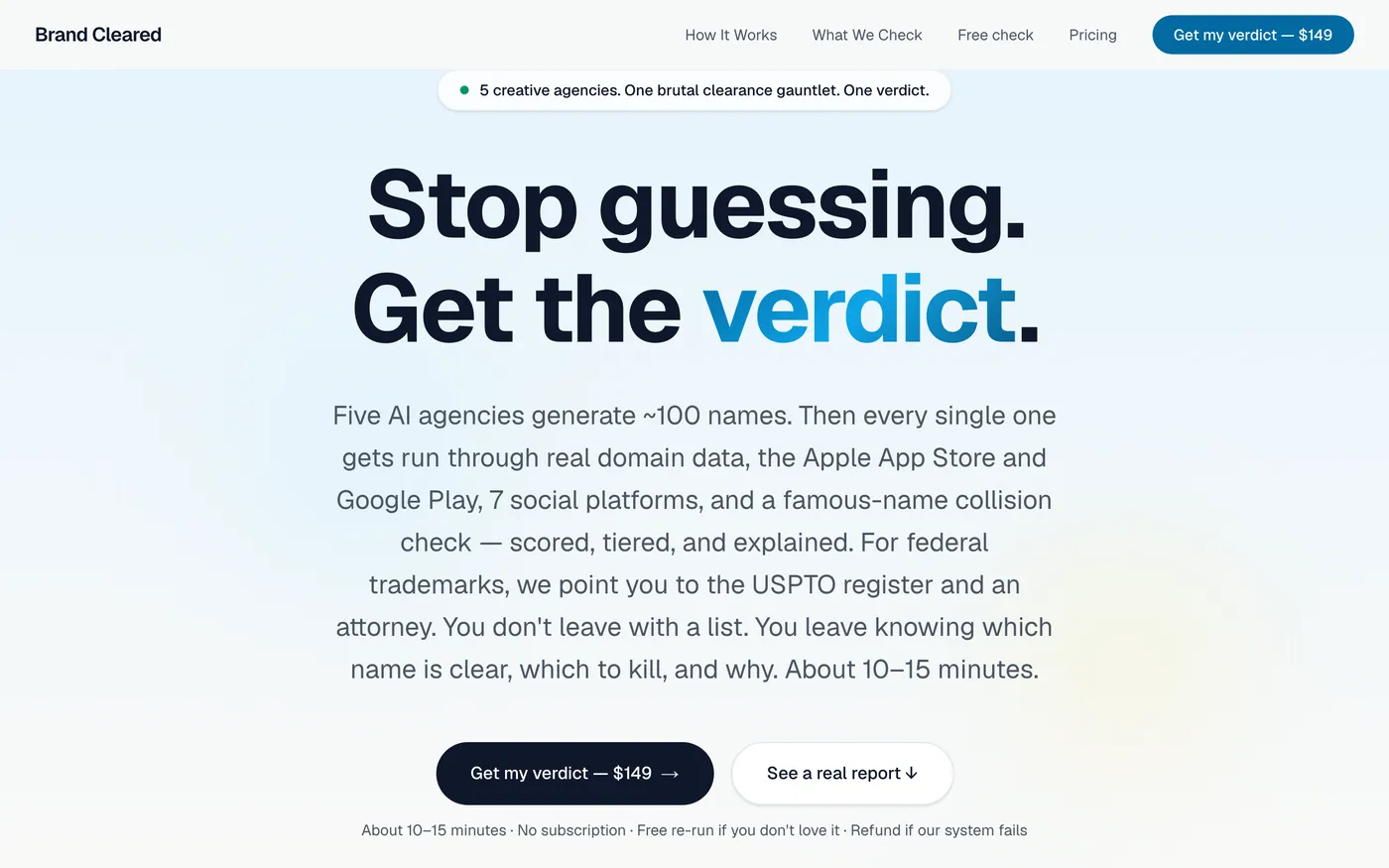 Brand Cleared website