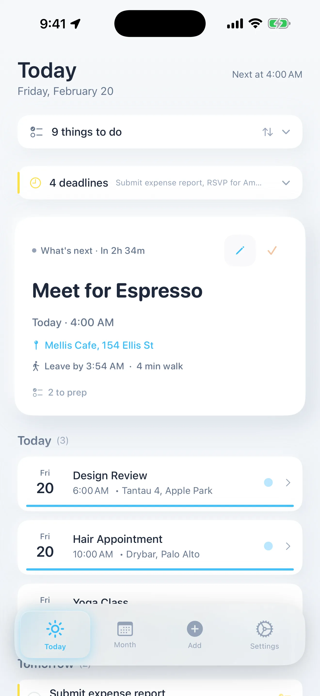 Composed app interface