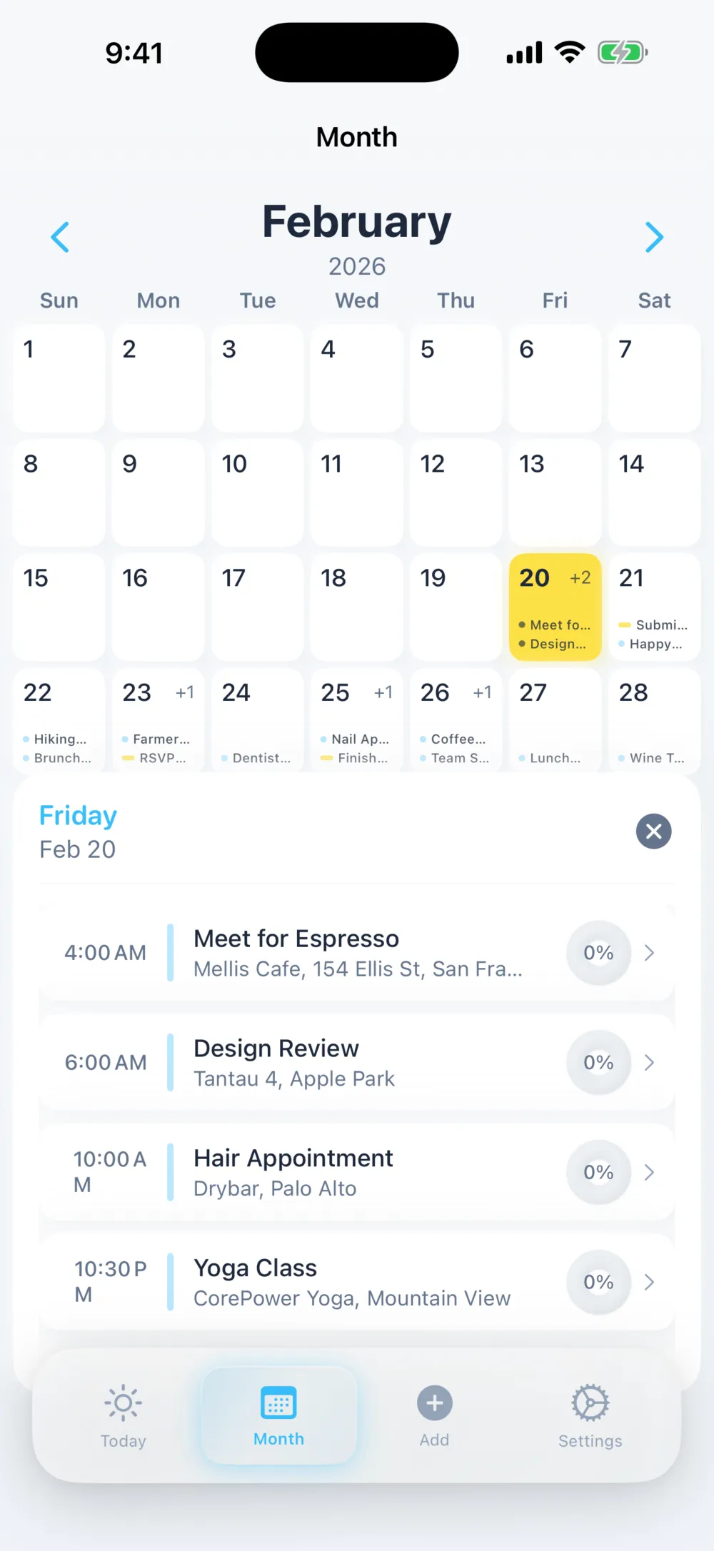 Month view